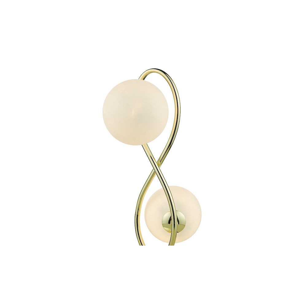 LYS4235 Lysandra 2 Light Table Lamp Polished Gold and Opal Glass