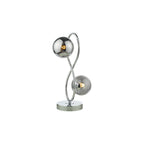 LYS4250 Lysandra 2 Light Table Lamp Polished Chrome and Smoked Glass