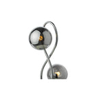 LYS4250 Lysandra 2 Light Table Lamp Polished Chrome and Smoked Glass