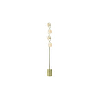Lysandra 4 Light Floor  Lamp Polished Gold and Opal Glass