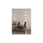 Lysandra 4 Light Floor  Lamp Polished Gold and Opal Glass