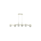 LYS6235 Lysandra 6 Light Bar Pendant Polished Gold and Opal Glass