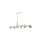 LYS6235 Lysandra 6 Light Bar Pendant Polished Gold and Opal Glass