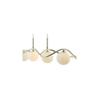 LYS6235 Lysandra 6 Light Bar Pendant Polished Gold and Opal Glass