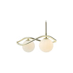 LYS6235 Lysandra 6 Light Bar Pendant Polished Gold and Opal Glass