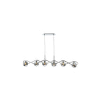 LYS6250 Lysandra 6 Light Bar Pendant Polished Chrome and Smoked Glass