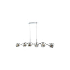 LYS6250 Lysandra 6 Light Bar Pendant Polished Chrome and Smoked Glass