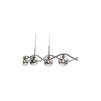 LYS6250 Lysandra 6 Light Bar Pendant Polished Chrome and Smoked Glass