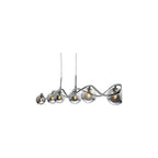 LYS6250 Lysandra 6 Light Bar Pendant Polished Chrome and Smoked Glass