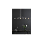 LYS6250 Lysandra 6 Light Bar Pendant Polished Chrome and Smoked Glass