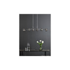 LYS6250 Lysandra 6 Light Bar Pendant Polished Chrome and Smoked Glass