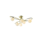 LYS6435 Lysandra 6 Light Semi-Flush Polished Gold and Opal Glass