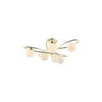 LYS6435 Lysandra 6 Light Semi-Flush Polished Gold and Opal Glass