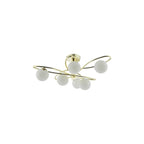 LYS6435 Lysandra 6 Light Semi-Flush Polished Gold and Opal Glass