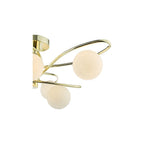 LYS6435 Lysandra 6 Light Semi-Flush Polished Gold and Opal Glass