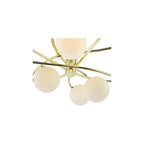 LYS6435 Lysandra 6 Light Semi-Flush Polished Gold and Opal Glass