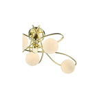 LYS6435 Lysandra 6 Light Semi-Flush Polished Gold and Opal Glass
