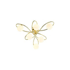 LYS6435 Lysandra 6 Light Semi-Flush Polished Gold and Opal Glass