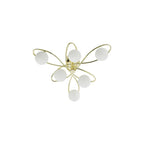 LYS6435 Lysandra 6 Light Semi-Flush Polished Gold and Opal Glass