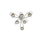LYS6450 Lysandra 6 Light Semi-Flush Polished Chrome and Smoked Glass