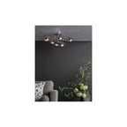 LYS6450 Lysandra 6 Light Semi-Flush Polished Chrome and Smoked Glass