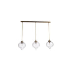 MYA0375 Mya 3 Light Bar Pendant Antique Brass and Glass