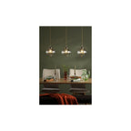 MYA0375 Mya 3 Light Bar Pendant Antique Brass and Glass