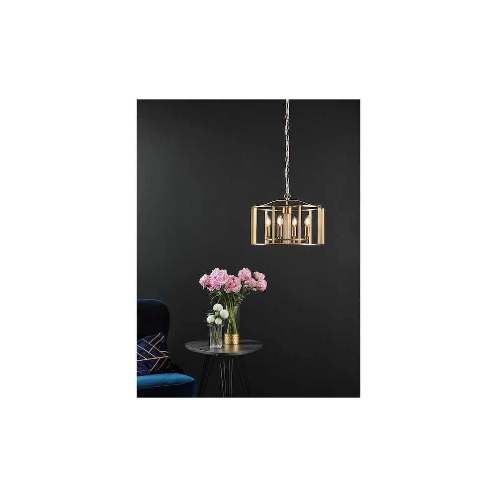 MYK0463 Myka 4 Light Pendant Brushed Bronze