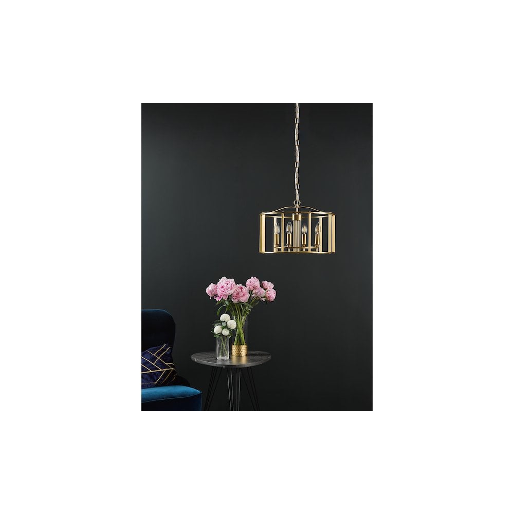 MYK0463 Myka 4 Light Pendant Brushed Bronze