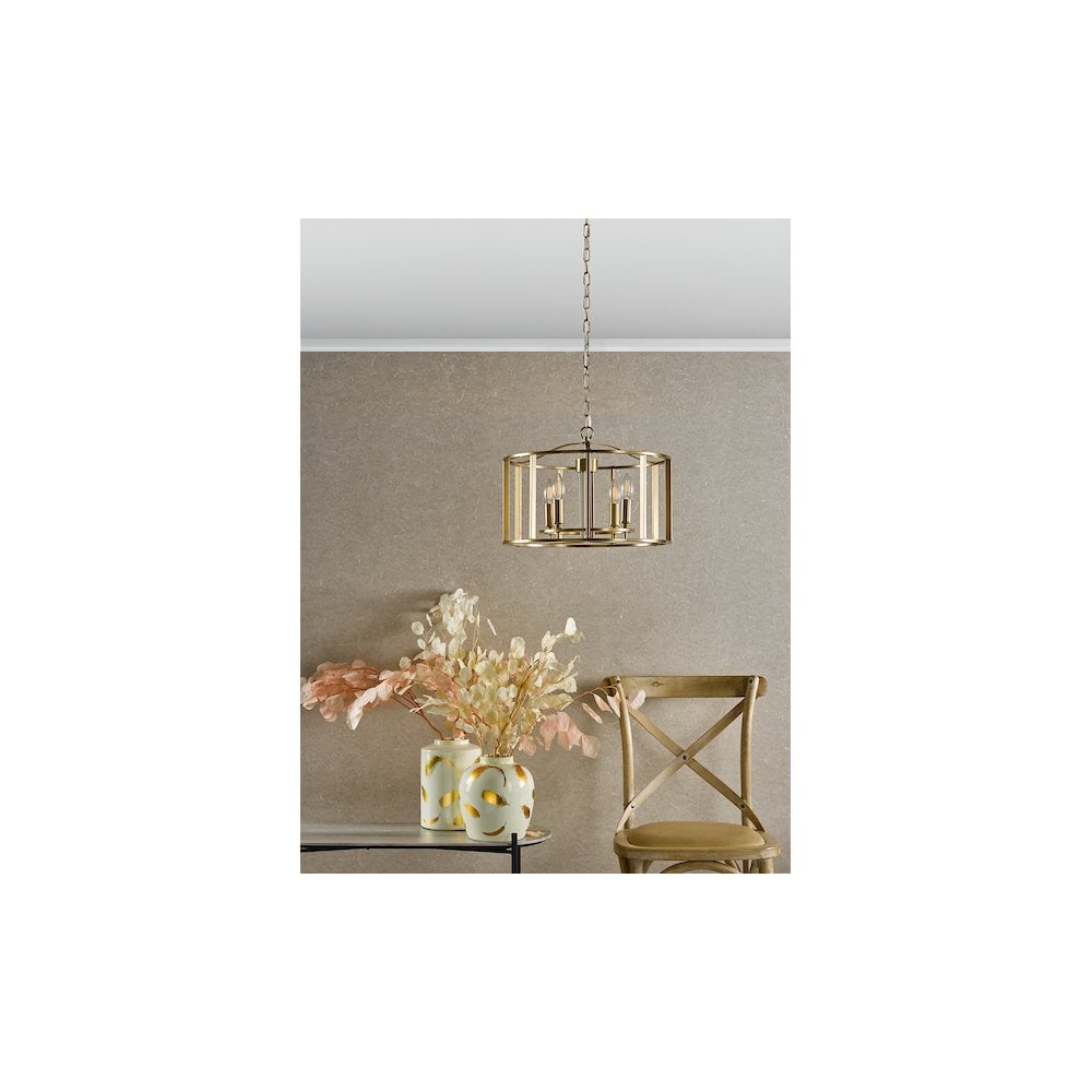 MYK0463 Myka 4 Light Pendant Brushed Bronze