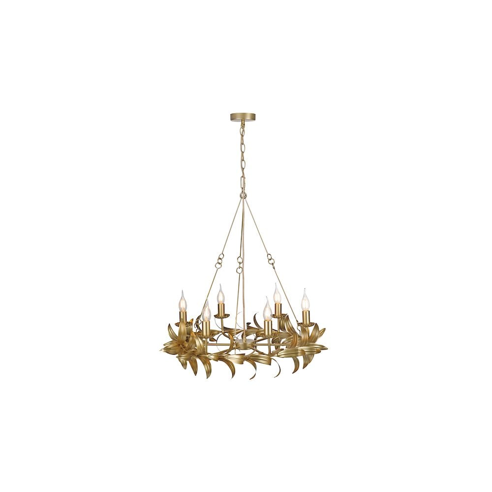 NAD0635 Nadria 6 Light Pendant Satin Gold