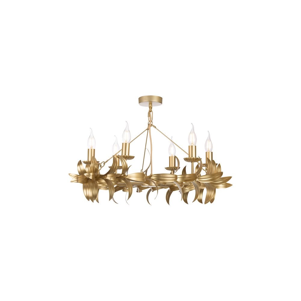 NAD0635 Nadria 6 Light Pendant Satin Gold