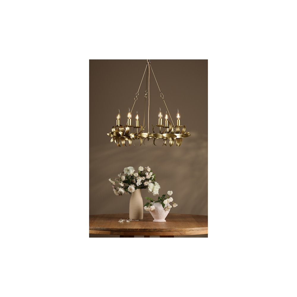 NAD0635 Nadria 6 Light Pendant Satin Gold