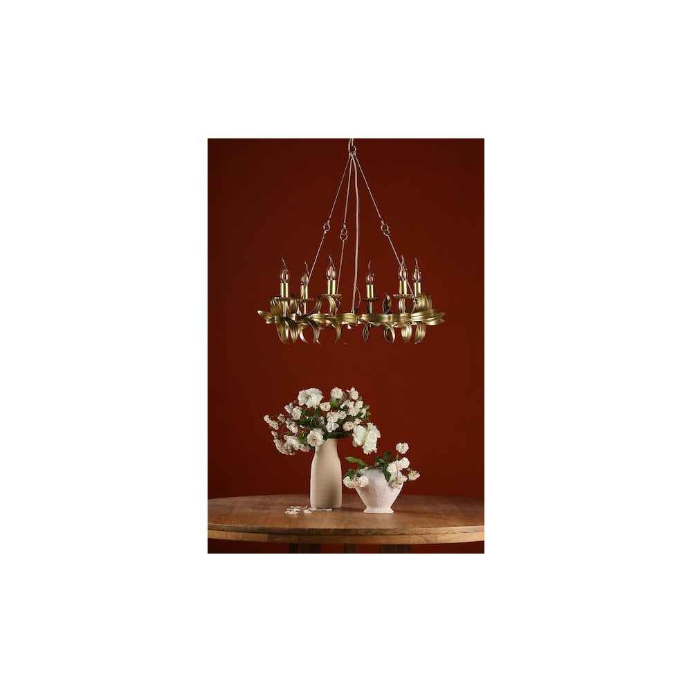 NAD0635 Nadria 6 Light Pendant Satin Gold