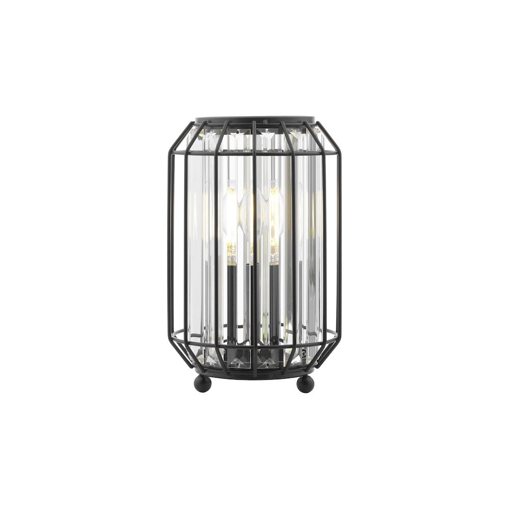 NAE4222 Naeva Table Lamp Matt Black and Crystal