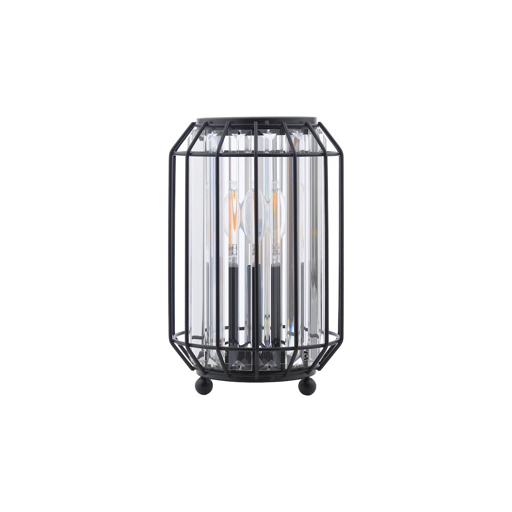 NAE4222 Naeva Table Lamp Matt Black and Crystal