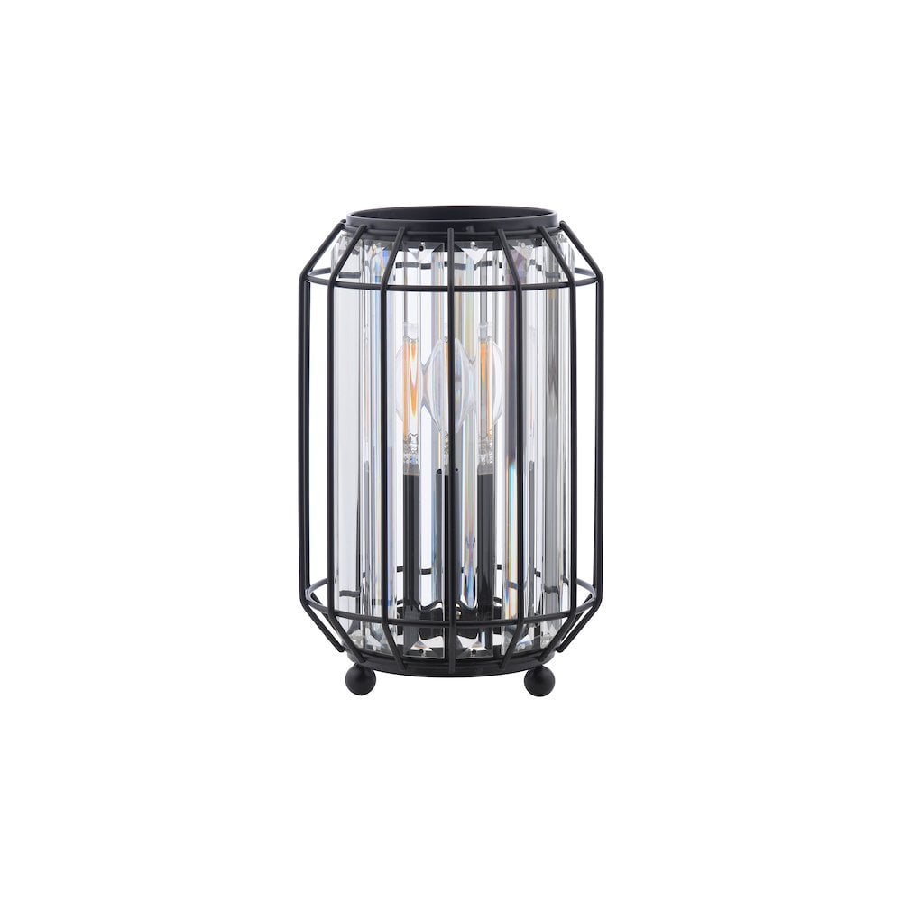 NAE4222 Naeva Table Lamp Matt Black and Crystal