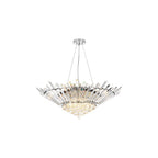 NIM1350 Nimbus 9 Light Chandelier Crystal and Polished Chrome