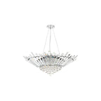 NIM1350 Nimbus 9 Light Chandelier Crystal and Polished Chrome