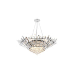 NIM1350 Nimbus 9 Light Chandelier Crystal and Polished Chrome