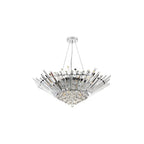 NIM1350 Nimbus 9 Light Chandelier Crystal and Polished Chrome