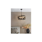 NIT0522 Nitya 5 Light Pendant Matt Black