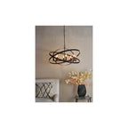 NIT0822 Nitya 8 Light Pendant Matt Black
