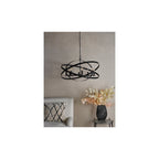 NIT0822 Nitya 8 Light Pendant Matt Black