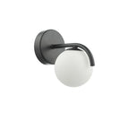 ORL0722 Orlena Wall Light Matt Black and Opal Glass