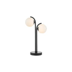 ORL4222 Orlena 2 Light Table Lamp Matt Black and Opal Glass