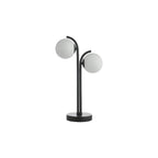 ORL4222 Orlena 2 Light Table Lamp Matt Black and Opal Glass