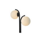 ORL4222 Orlena 2 Light Table Lamp Matt Black and Opal Glass