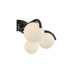 ORL6422 Orlena 6 Light Semi-Flush Matt Black and Opal Glass