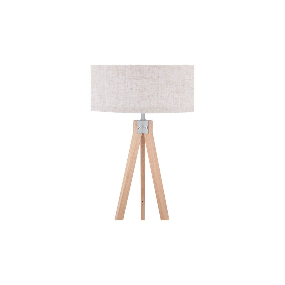 Armitage Tripod Floor  Lamp  Light Wood With Shade